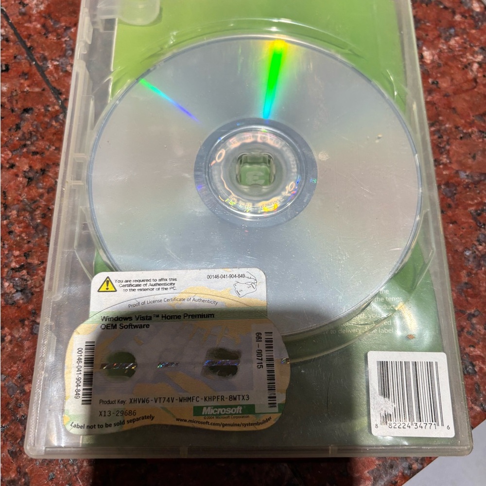 Microsoft Windows Vista Home Premium Green Packaging
